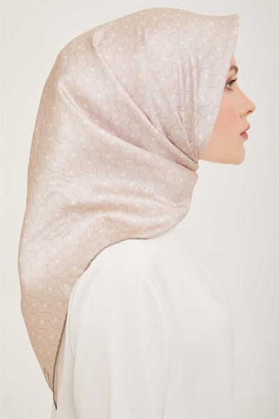 Belli İpek Eşarp - 4001-03 Açık Taş Twill