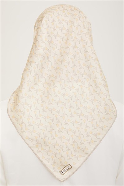 Belli Twill İpek Eşarp - 4001-31 Bej