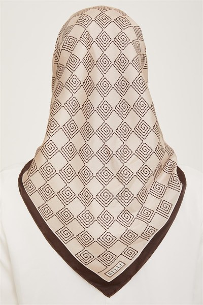 Belli Twill İpek Eşarp - 4003-51 Taş
