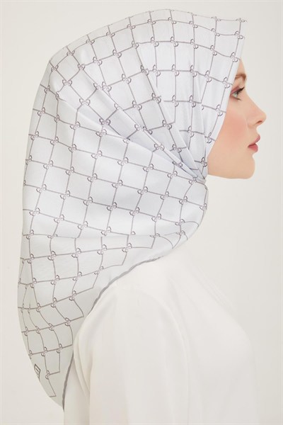 Belli Twill İpek Eşarp - 4006-08 Açık Mavi