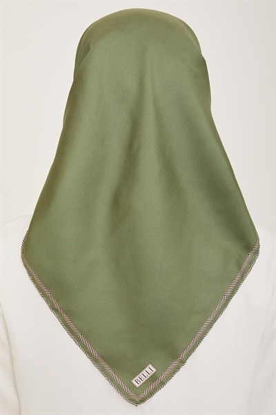 Belli Twill İpek Eşarp - 4009-03 Yeşil