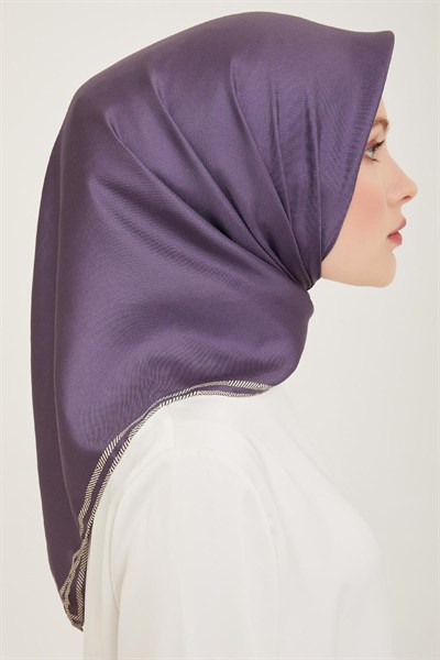 Belli Twill İpek Eşarp - 4009-04 Mor