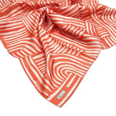 Belli Twill İpek Eşarp - 4010-80 Oranj