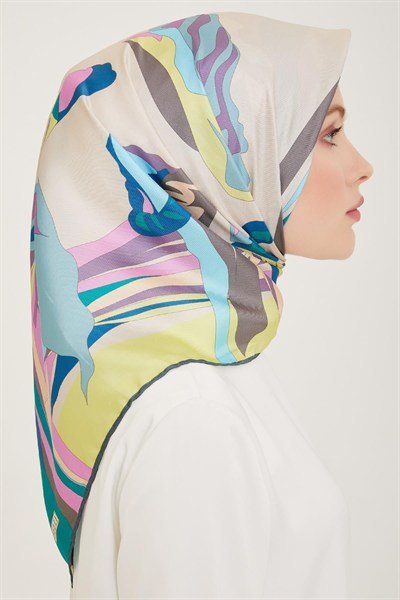 Belli Twill İpek Eşarp - 4017-85 Pembe
