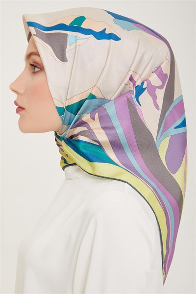 Belli Twill İpek Eşarp - 4017-85 Pembe