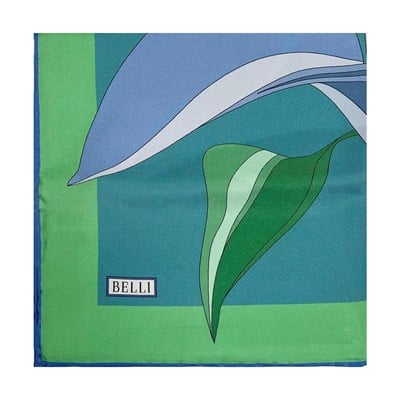 Belli Twill İpek Eşarp - 4035-37 Petrol Yeşili