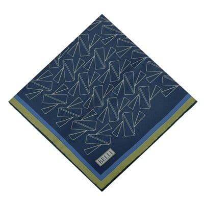 Belli Twill İpek Eşarp - 4060-84 Lacivert