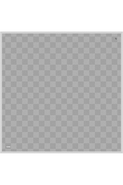 Belli Twill İpek Eşarp - 4104-60 Gri