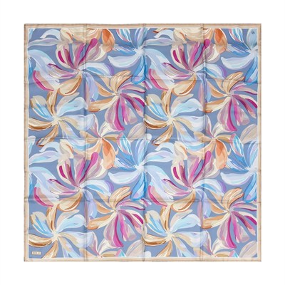 Belli Twill İpek Eşarp - 4107-37 Mavi