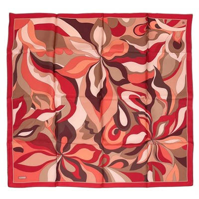 Belli Twill İpek Eşarp - 4108-39 Kırmızı Somon