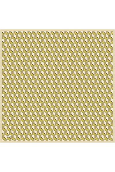 Belli Twill İpek Eşarp - 4112-30 Yeşil