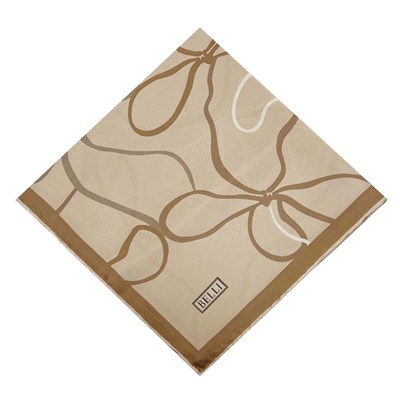 Belli Twill İpek Eşarp - 4113-58 Vizon