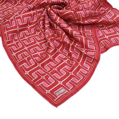 Belli Twill İpek Eşarp - 4118-53 Kırmızı
