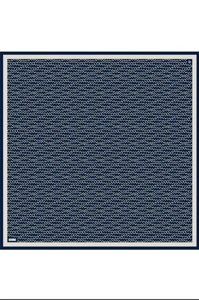 Belli Twill İpek Eşarp - 4128-86 Lacivert