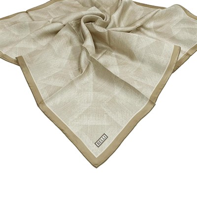 Belli Twill İpek Eşarp - 4201-31 Bej