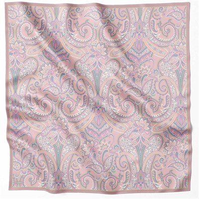 Belli Twill İpek Eşarp - 4202-03 Pudra
