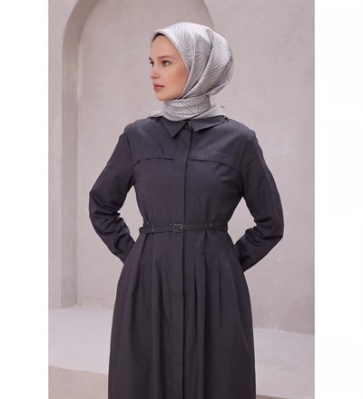Belli Twill İpek Eşarp - 4209-04 Gri