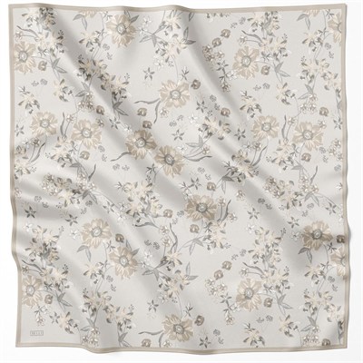 Belli İpek Eşarp - 4210-82 Taş Twill Twill