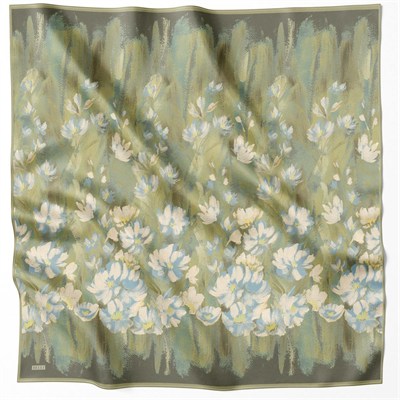Belli Twill İpek Eşarp - 4217-81 Haki