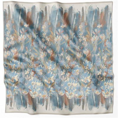 Belli Twill İpek Eşarp - 4217-83 İndigo