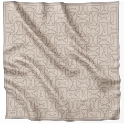Belli Twill İpek Eşarp - 4221-83 Krem