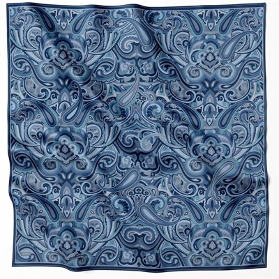 Belli İpek Eşarp - 4222-88 Lacivert Twill
