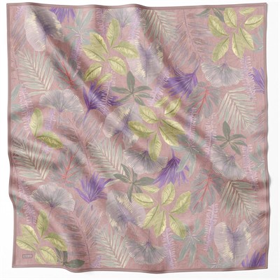 Belli Twill İpek Eşarp - 4225-55 Somon