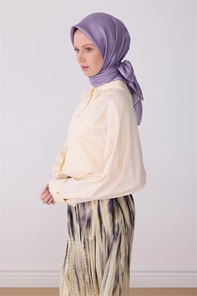 Belli Twill İpek Eşarp - 4305-05 Lila