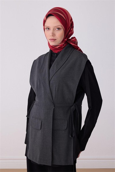 Belli Twill İpek Eşarp - 4311-06 Kırmızı