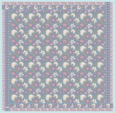 Belli İpek Eşarp - 4314-32 İndigo Twill