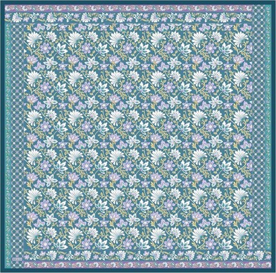 Belli Twill İpek Eşarp - 4314-52 Mavi