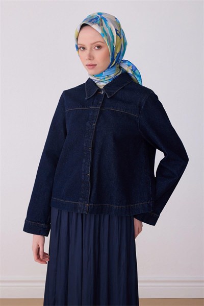 Belli Twill İpek Eşarp - 4315-83 Turkuaz
