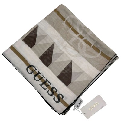 Guess Omuz Eşarp - 5756 - Bej Kahverengi