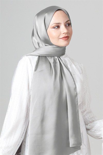 Harem Scarf Uzun Janjan Şal - 1262-20 - Gri