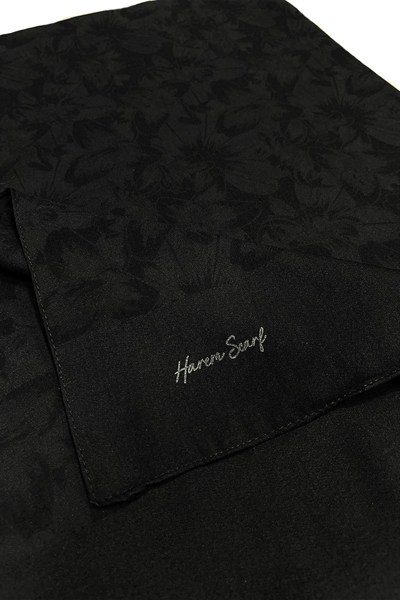 Harem Scarf Viskon Şal - Gold Derin - Siyah