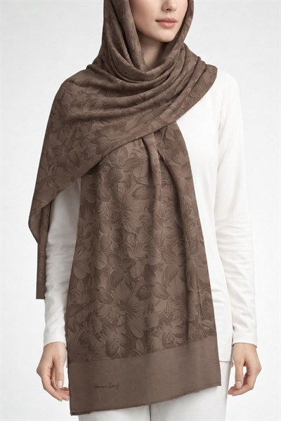 Harem Scarf Viskon Şal - Gold Derin - Vizon