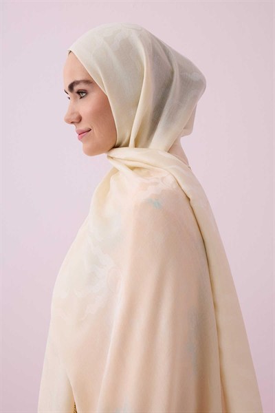 Imannoor Ferah Tensel Şal - Güneş Doğarken - Ekru