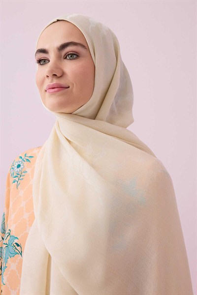 Imannoor Ferah Tensel Şal - Güneş Doğarken - Ekru