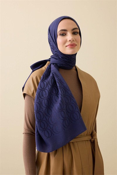 Imannoor Naia Şal - Bambunoor - Lacivert