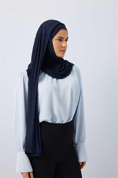 Imannoor Supreme Şal - Duble I - Lacivert