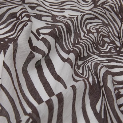 İpekevi Desenli Tensoft Şal - Zebra Desenli - Siyah Beyaz