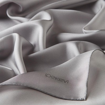 İpekevi Düz Twill İpek Eşarp - Gri