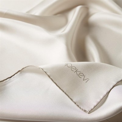İpekevi Düz Twill İpek Eşarp - Koyu Krem