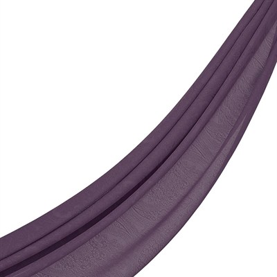 İpekevi Monogram Şal - Gökgülü Desenli - İncir Moru