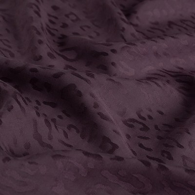 İpekevi Monogram Şal - Leopar Desenli - İncir Moru