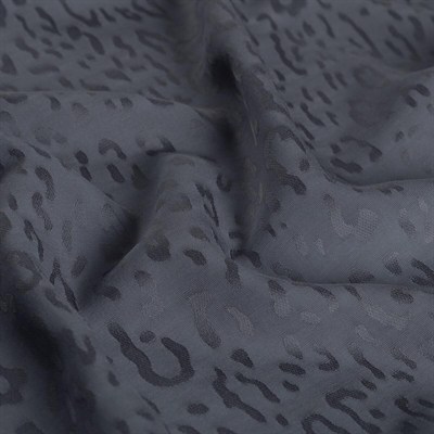İpekevi Monogram Şal - Leopar Desenli - Gümüş
