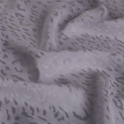İpekevi Monogram Şal - Leopar Desenli - Buz Beyazı