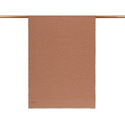 İpekevi Monogram Şal - Leopar Desenli - Tarçın