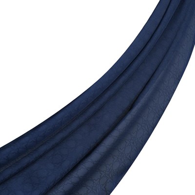 İpekevi Monogram Şal - Mini Seljuk - Lacivert