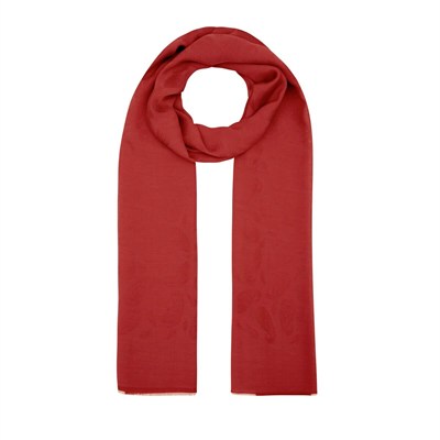 İpekevi Monogram Şal - Paisley Desenli - Bordo
